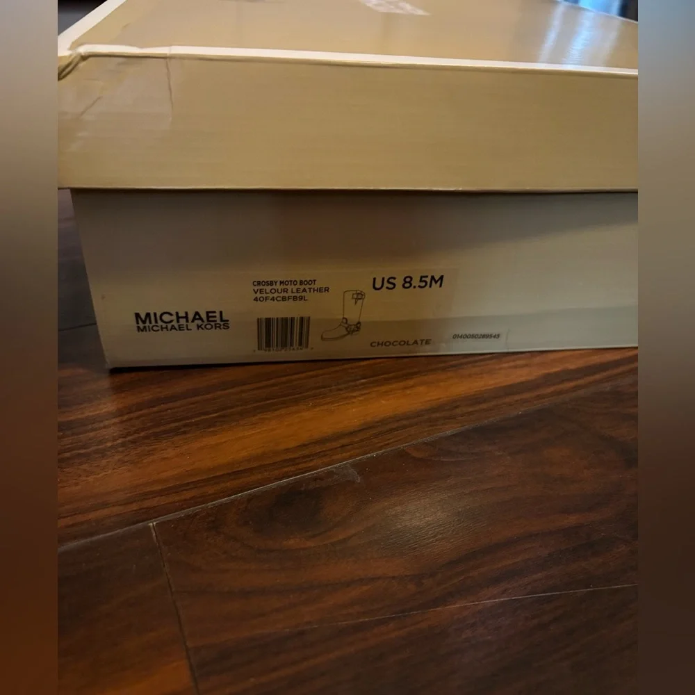 Michael Kors Brown Suede Mid-Calf Boots with Buckle - Picture 4 of 4